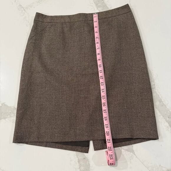 Ann Taylor Tweed Wool Blend Career Pencil Skirt Women’s 10P Brown Lined Corpcore - Picture 6 of 7